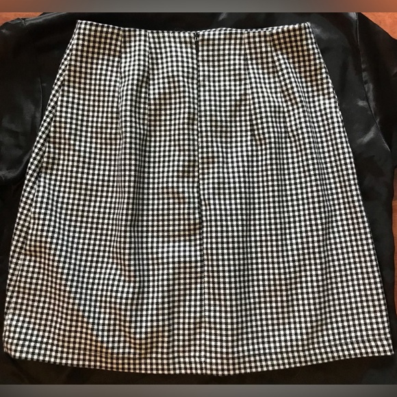 Brandy Melville John Galt Mini Skirt Black White Gingham Plaid 90s Y2K XS - Picture 6 of 6
